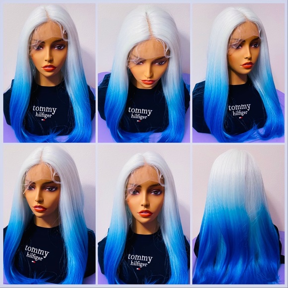 Ombré bleu wig - Picture 2 of 2